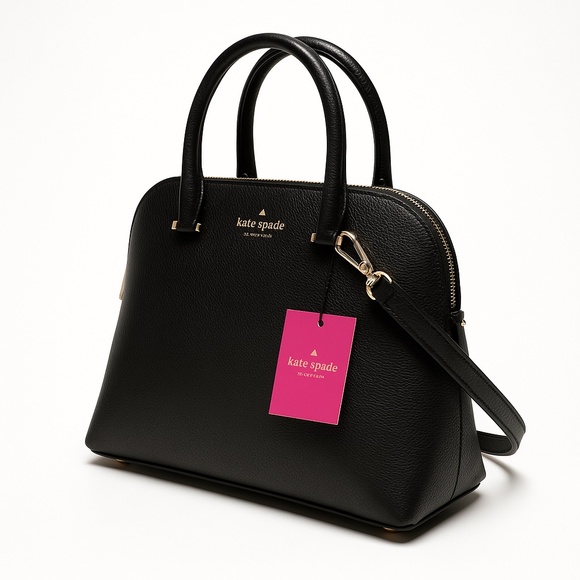 kate spade Handbags - NWT $360 Kate Spade Patterson Drive Medium Dome Satchel Bag Black Leather Gold
